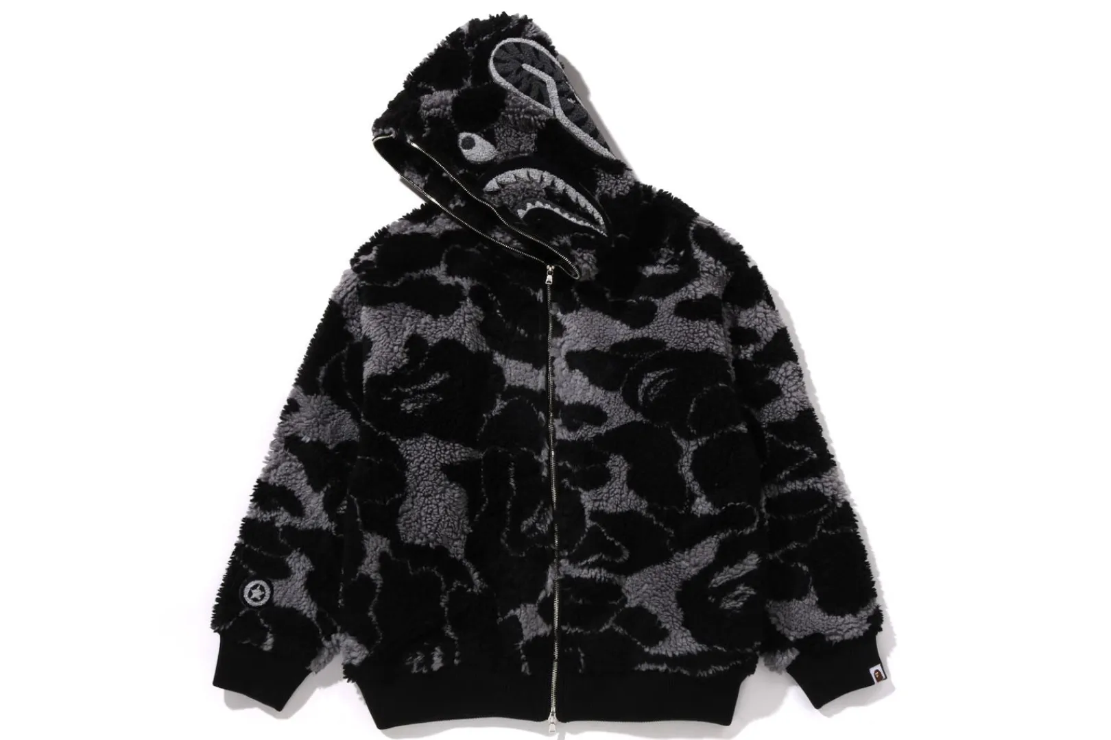 0ZX ABC CAMO BOA SHARK RELAXED FIT FULL ZIP HOODIE MENS Hot
