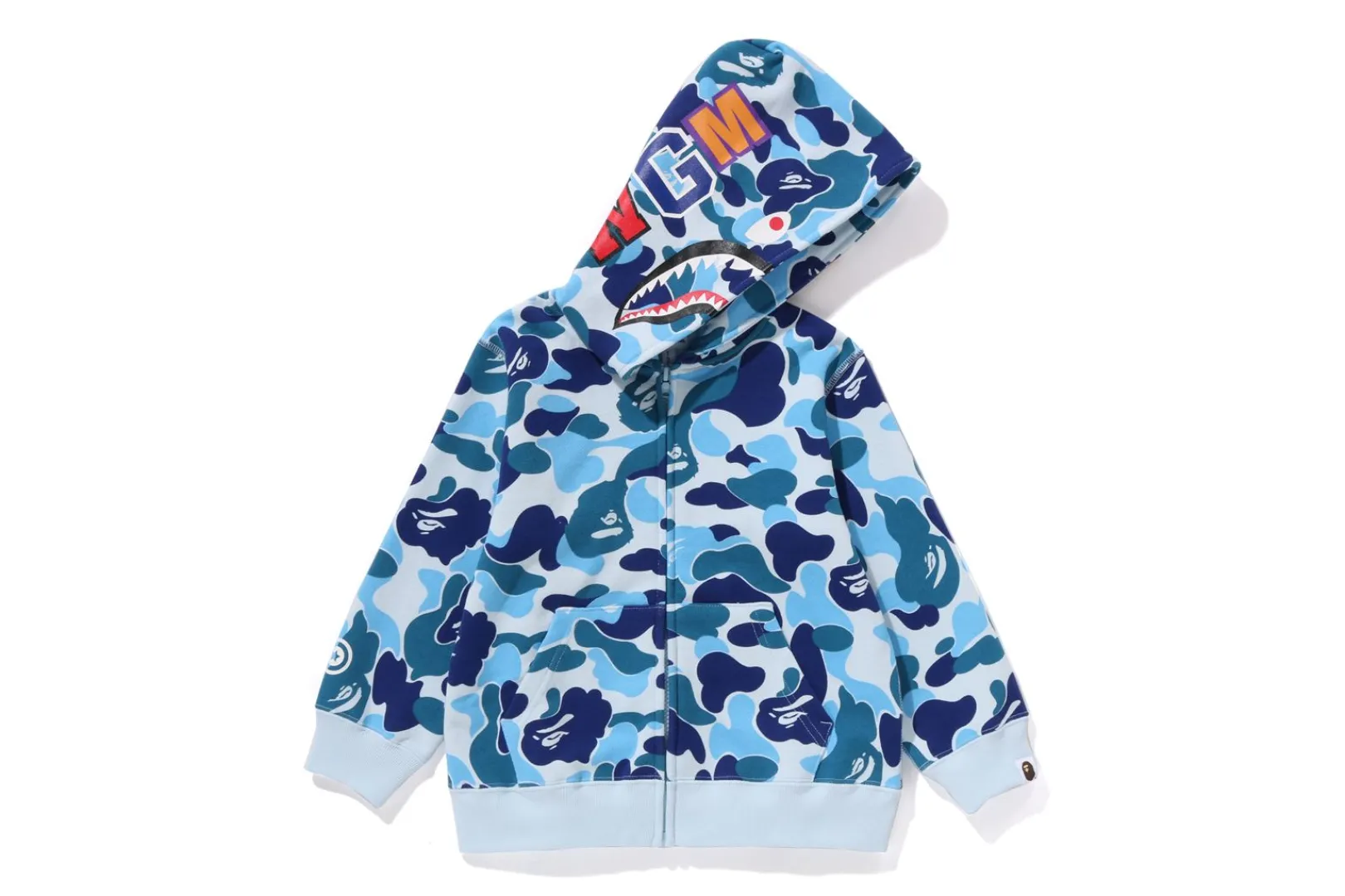 0ZX ABC CAMO SHARK ZIP HOODIE KIDS Flash Sale