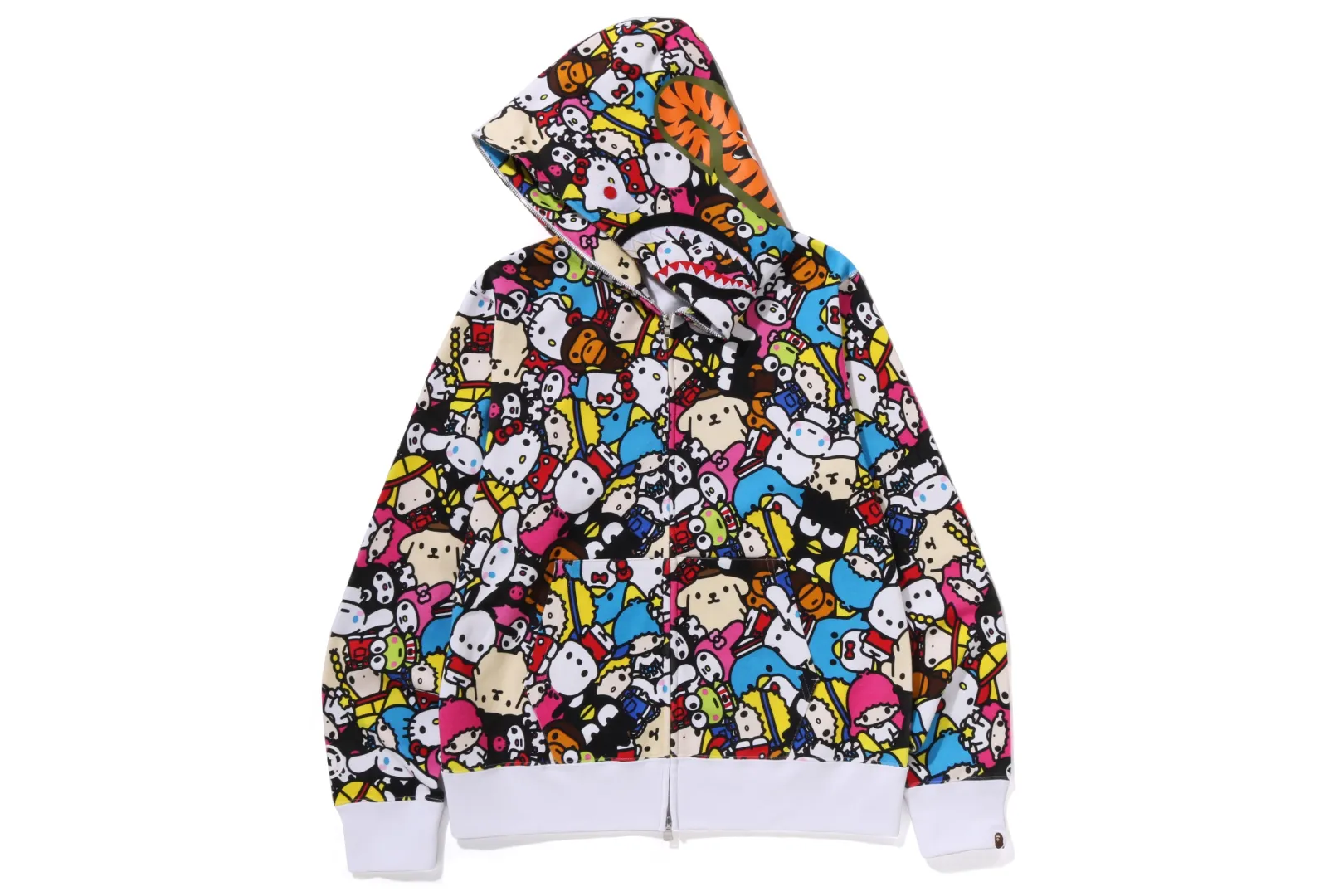 0ZX BABY MILO X SANRIO CHARACTERS - SHARK FULL ZIP HOODIE MENS MULTI Flash Sale