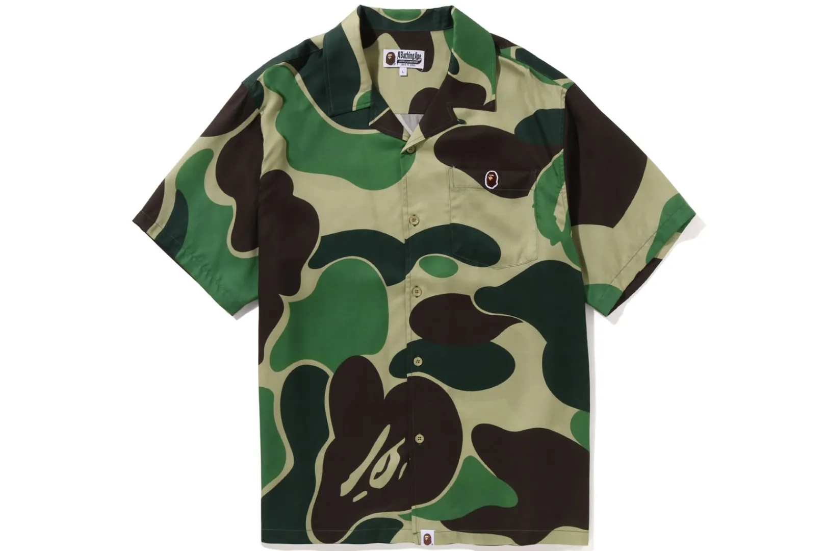 0ZX BAPE ABC CAMOUFLAGE-HEMD MIT OFFENEM KRAGEN Shop