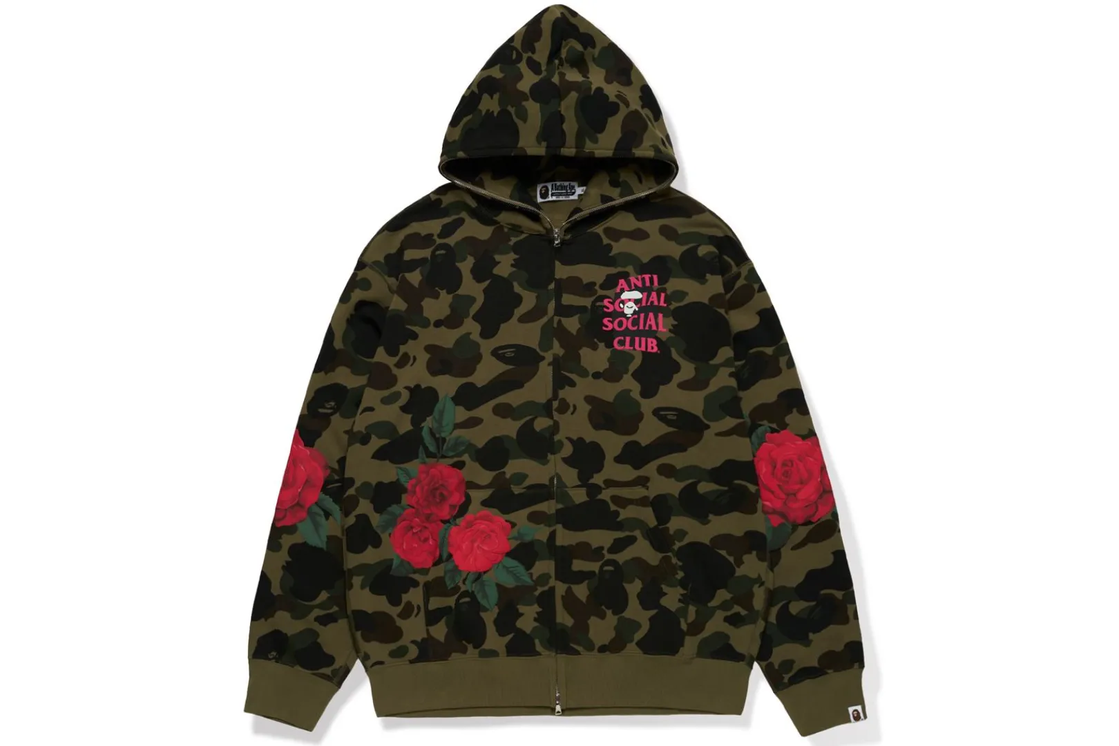 0ZX BAPE X ASSC FULL ZIP HOODIE MENS Outlet