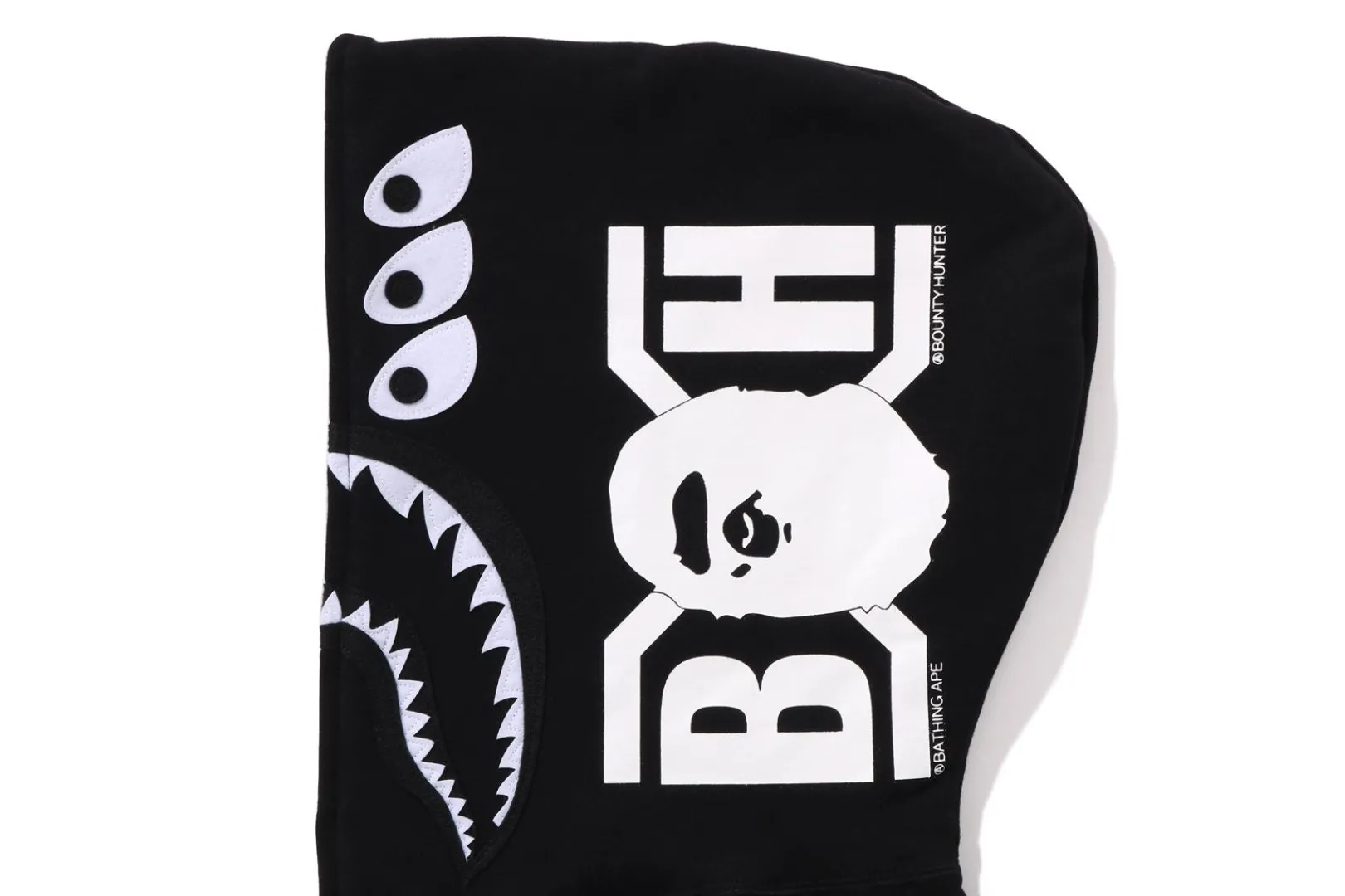bape_x_bounty_hunter__mad_shark_full_zip_hoodie_mens_5.webp 0ZX BAPE X BOUNTY HUNTER - MAD SHARK FULL ZIP HOODIE MENS BLACK Fashion