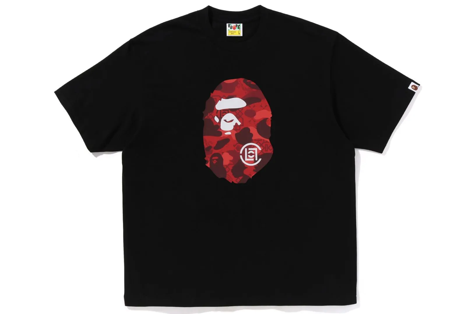 0ZX BAPE X CLOT CAMO BIG APE HEAD RELAXED FIT TEE MENS Clearance