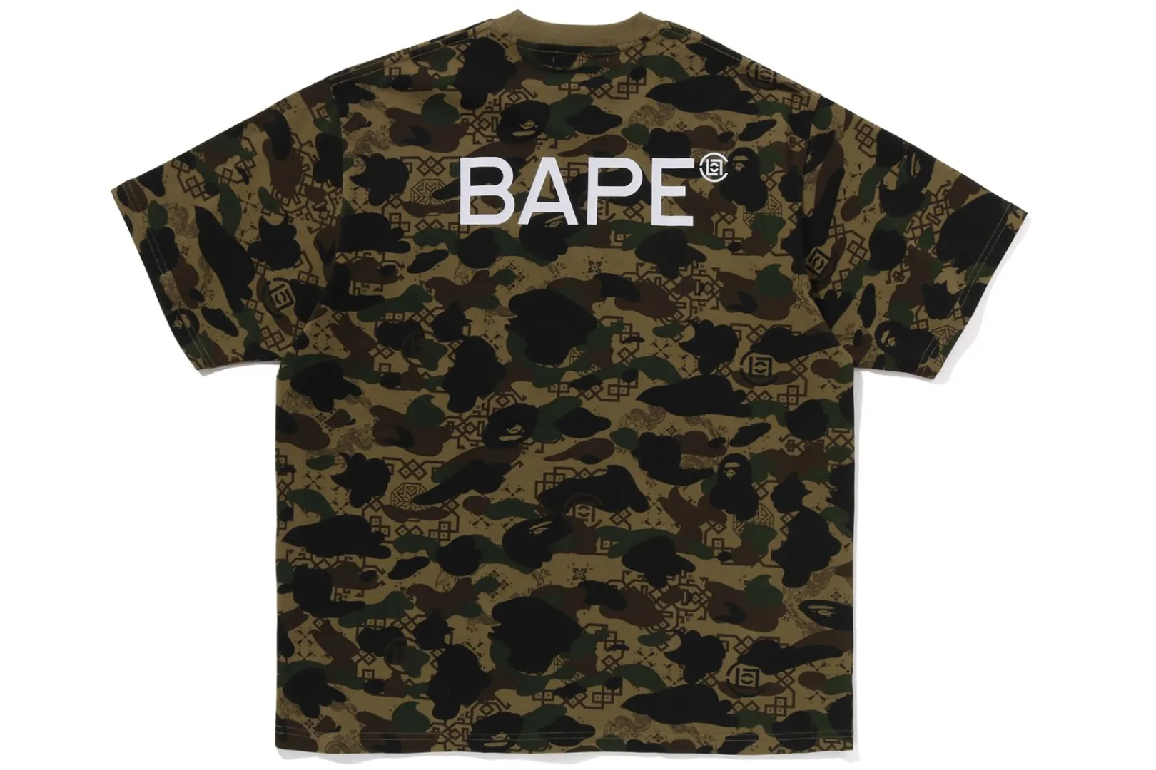 0ZX BAPE X CLOT CAMO OVERPRINT LOGO RELAXED FIT TEE MENS Best