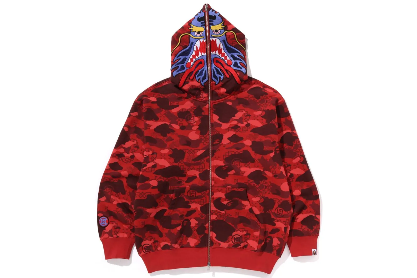 0ZX BAPE X CLOT CAMO SHARK RELAXED FIT FULL ZIP HOODIE MENS Sale