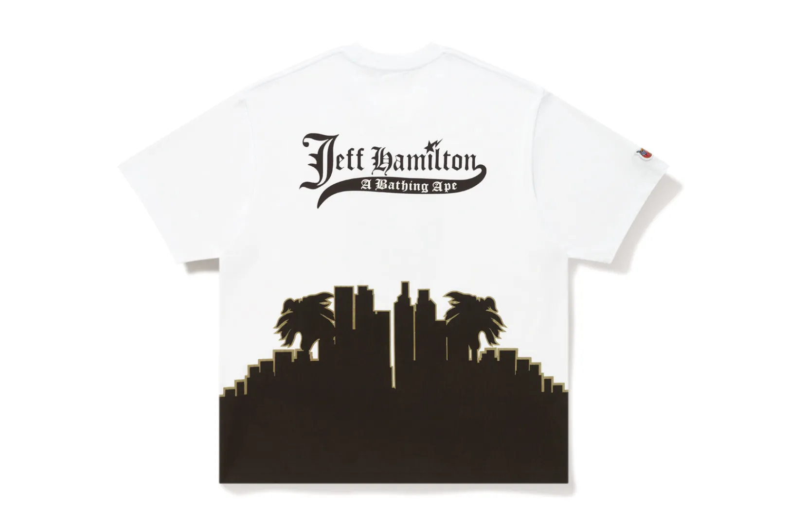 0ZX BAPE X JEFF HAMILTON - ABC CAMO BY BATHING APE MULTI LOGO RELAXED FIT TEE MENS WHITE Cheap