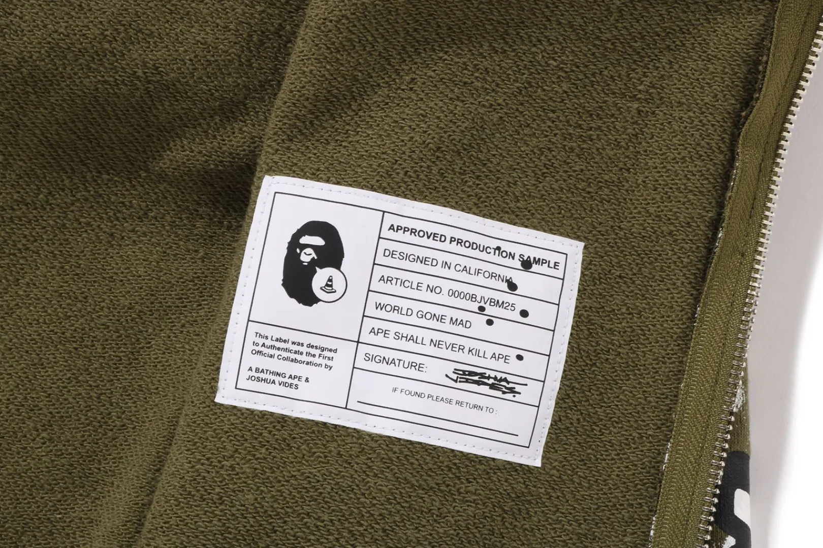 bape_x_joshua_vides__milo_face_full_zip_hoodie_mens_5.webp 0ZX BAPE X JOSHUA VIDES - MILO FACE FULL ZIP HOODIE MENS GREEN Flash Sale