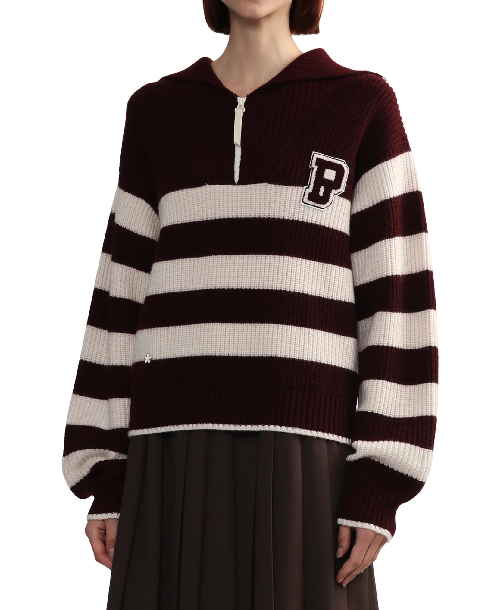 bapy_sailor_knit_zip_up_ladies_2.webp BPY BAPY SAILOR KNIT ZIP UP LADIES BURGUND Cheap