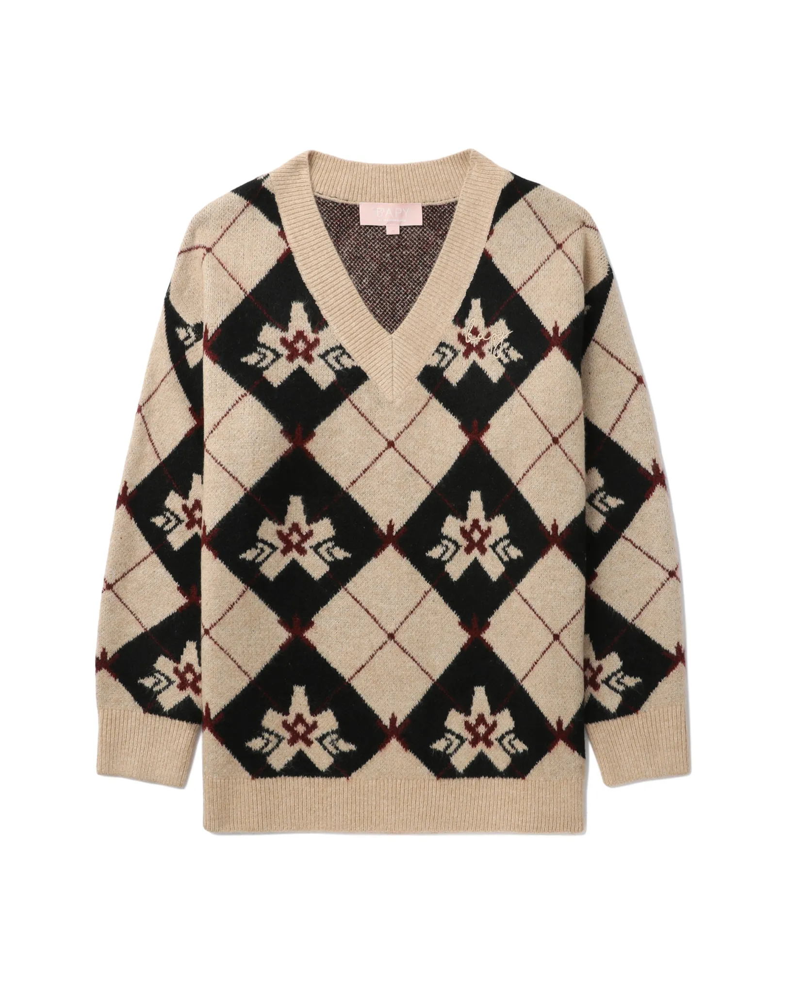 BPY KNKN4227XL/BAPY KARIERTER PULLOVER L BEIGE Online