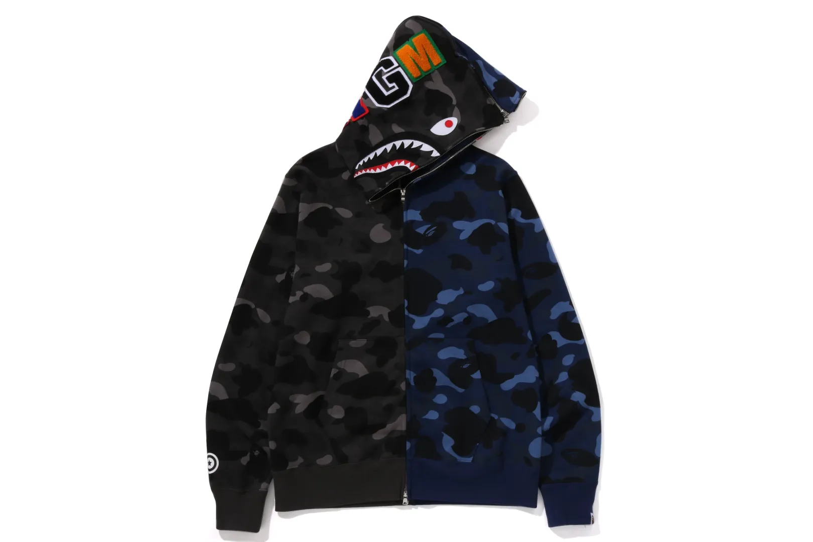 0ZX COLOR CAMO SEPARATE SHARK FULL ZIP HOODIE MENS Store
