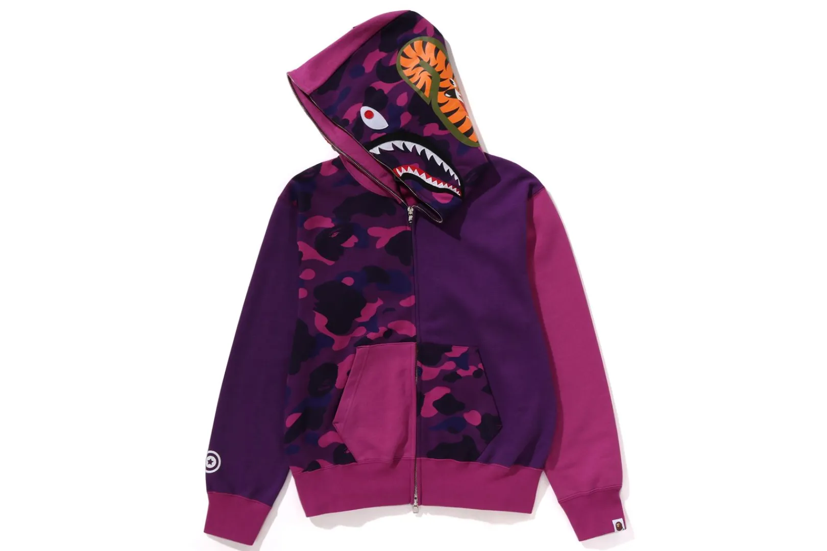 0ZX COLOR CAMO SHARK FULL ZIP HOODIE LADIES Outlet