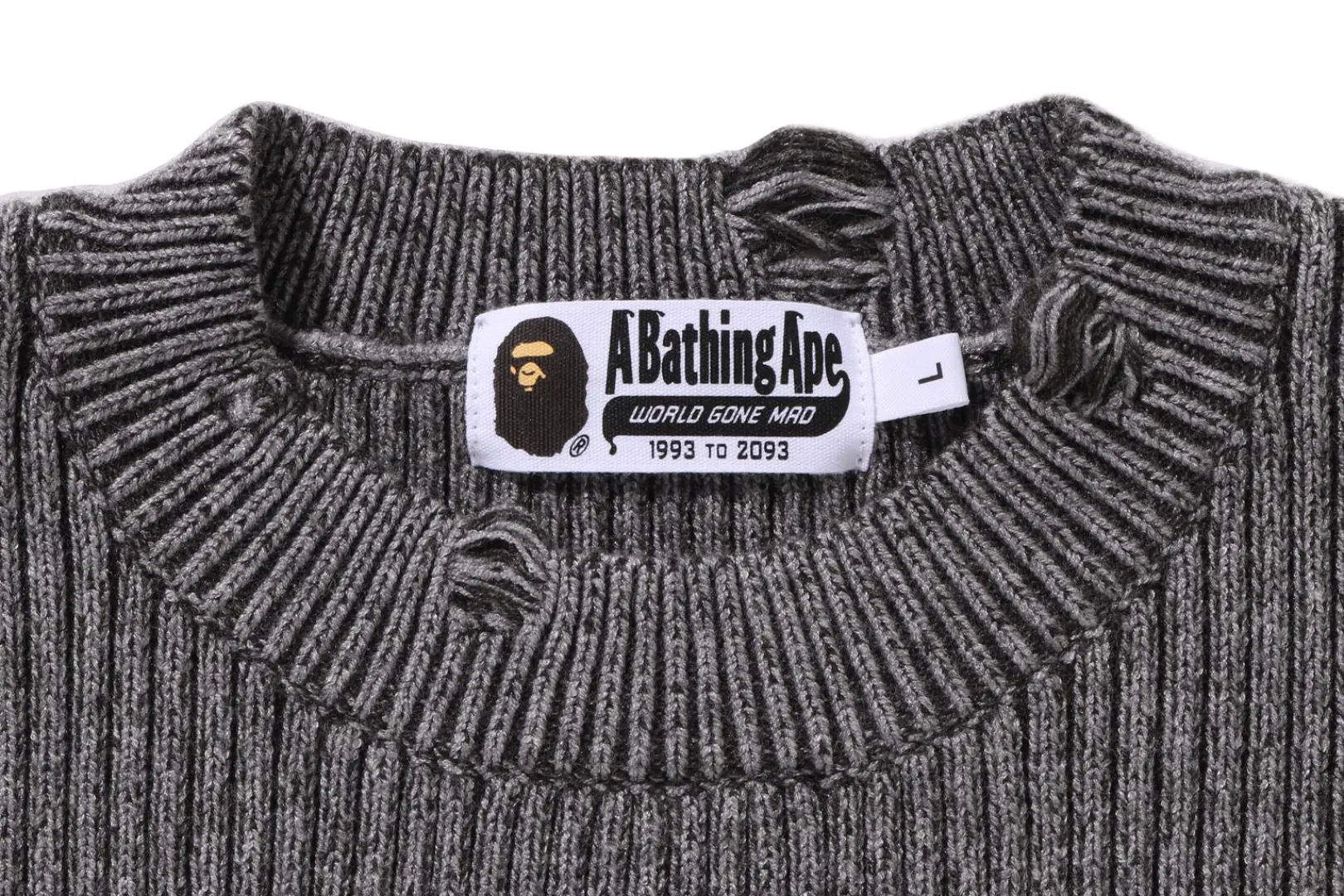 damage_relaxed_fit_sweater_mens_3.webp 0ZX DAMAGE RELAXED FIT SWEATER MENS BLACK Shop