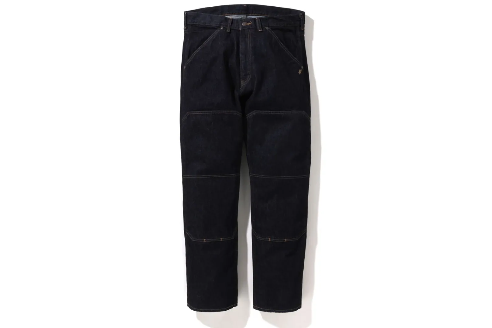 0ZX DENIM-HOSE MIT DOPPELTEM KNIE-SCHNITT UND LOOSE FIT MARINE Flash Sale