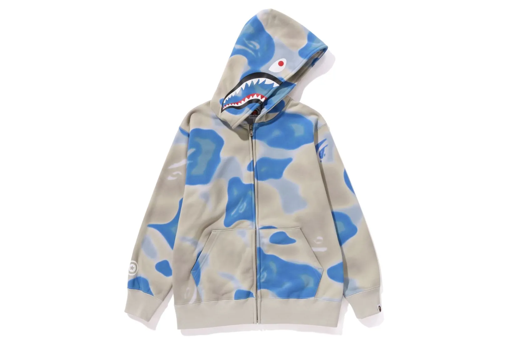 0ZX HOODIE MIT REISSVERSCHLUSS „LIQUID CAMO SHARK“ Cheap