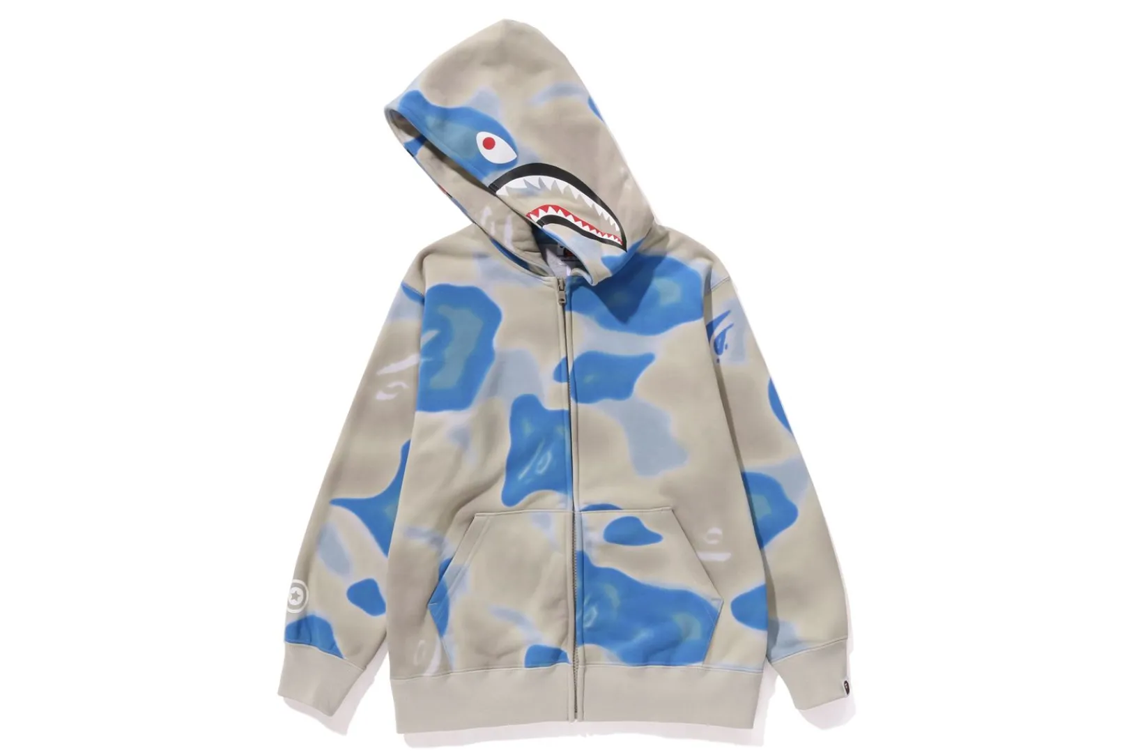 0ZX HOODIE MIT REISSVERSCHLUSS „LIQUID CAMO SHARK“ Cheap