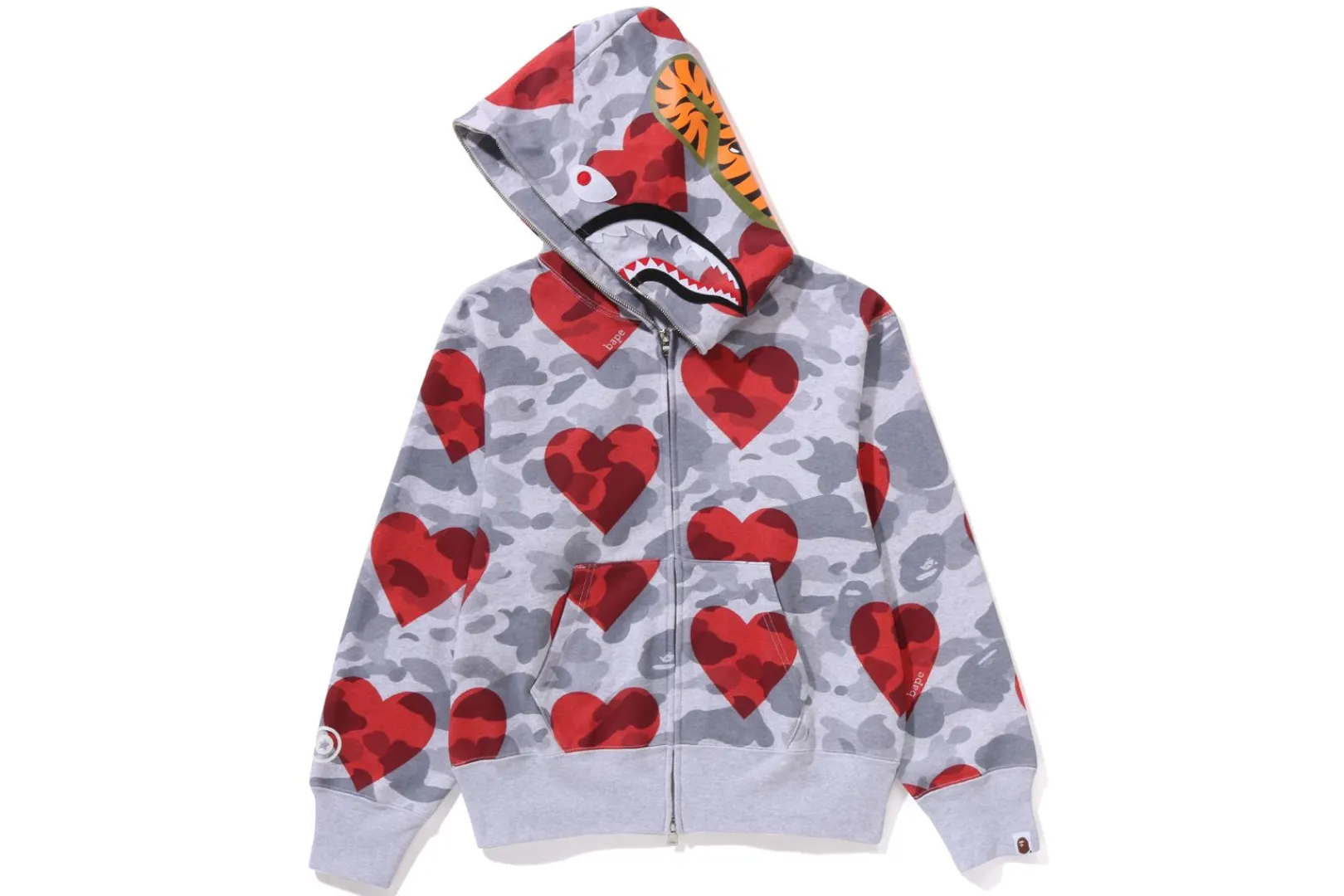 0ZX I LOVE BAPE SHARK FULL ZIP HOODIE LADIES Flash Sale