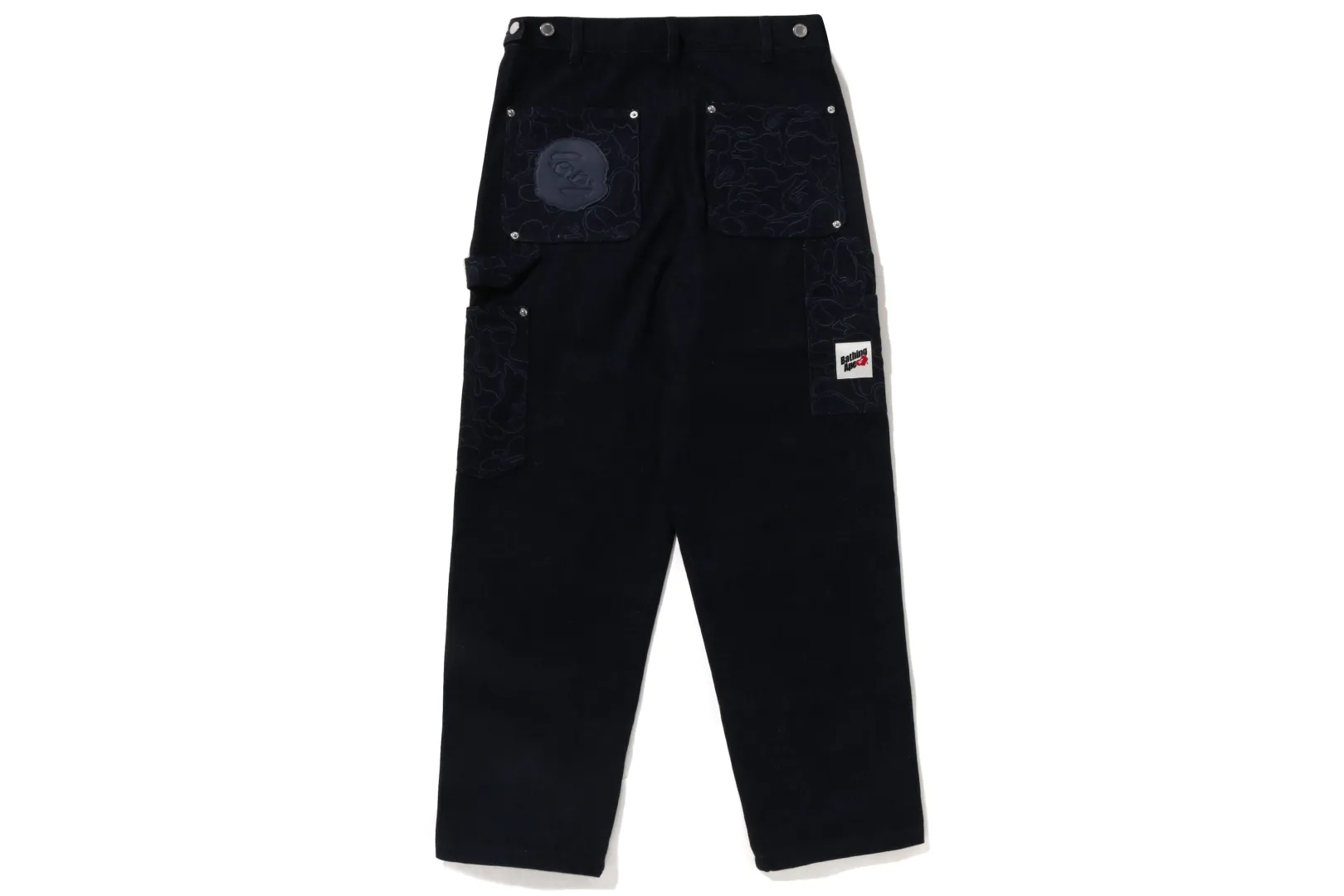 0ZX LINE CAMO PATCH DENIM DOPPELKNIE-ARBEITSHOSE MARINE Clearance