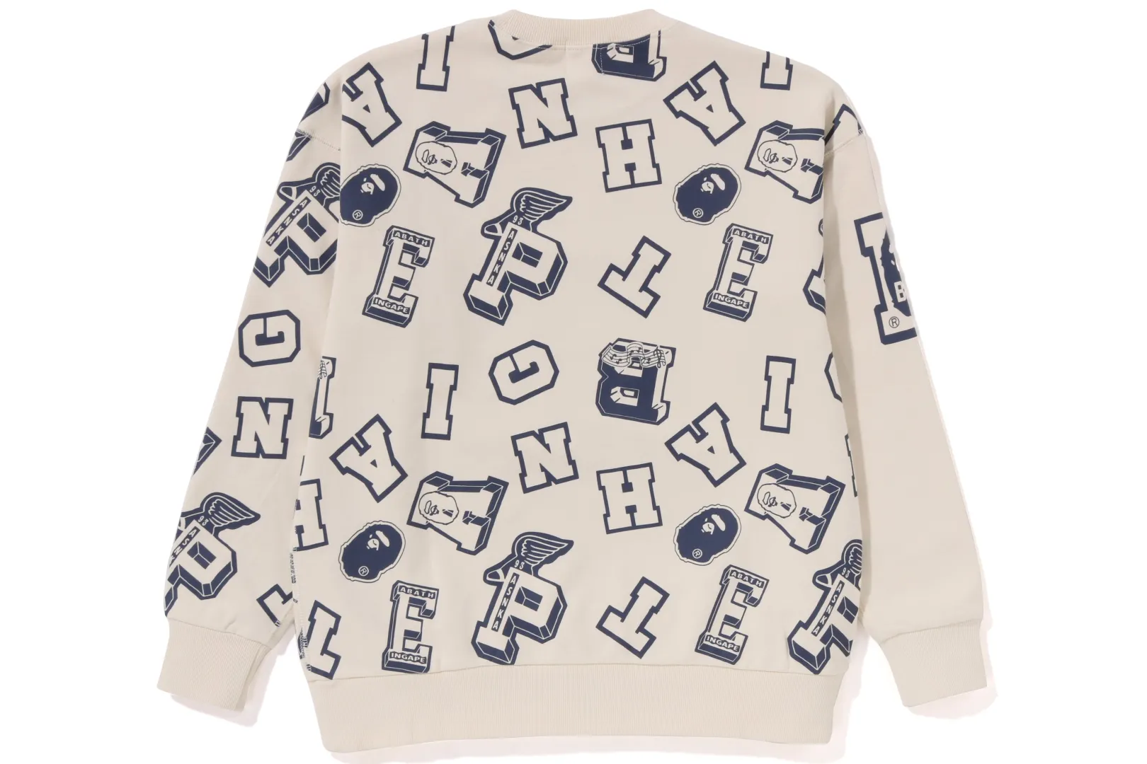 0ZX Lockere Passform, Rundhalsausschnitt, College-Logo-Muster, JR Discount