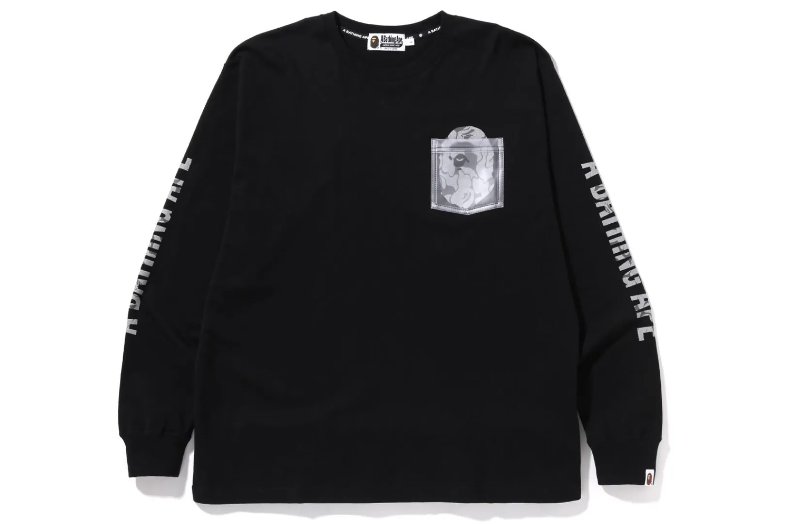 0ZX REFLEKTIERENDES, EINFACHE CAMO-AUFKLEBER MIT ENTSPANNUNG UND TASCHE – LANGARM-T-SHIRT Outlet