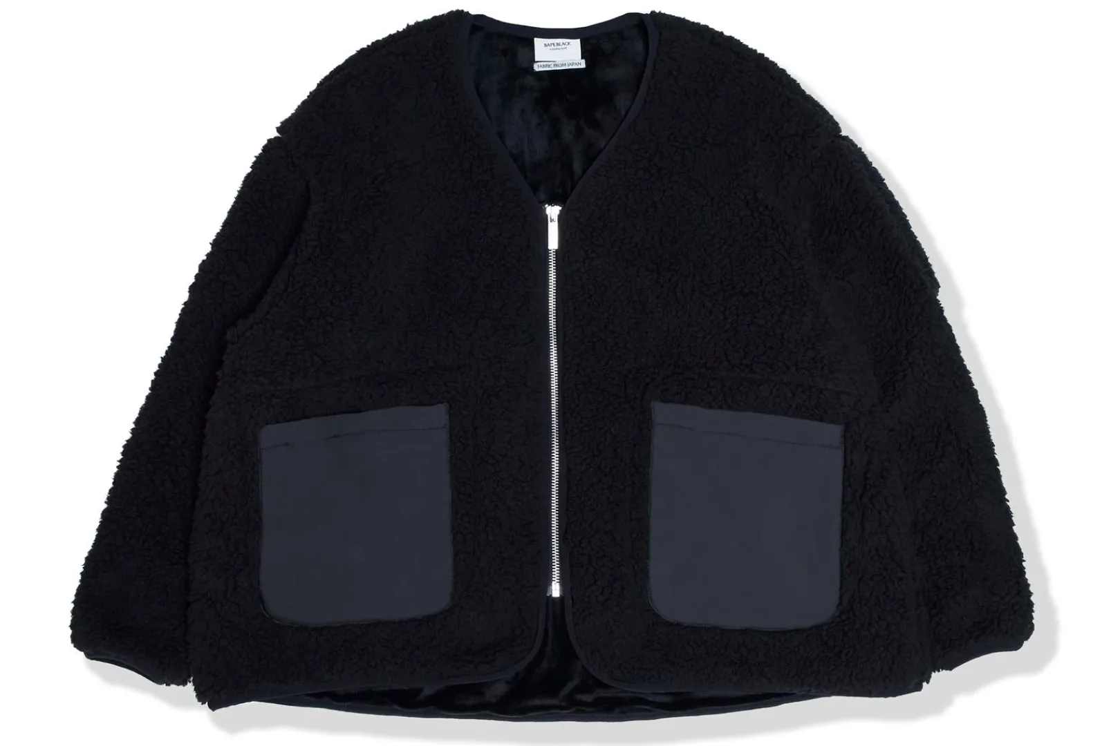schwarze_fleecejacke_mit_reiverschluss_und_logo_von_bape_6.webp BBK Schwarze Fleecejacke mit Reißverschluss und Logo von Bape Best Sale