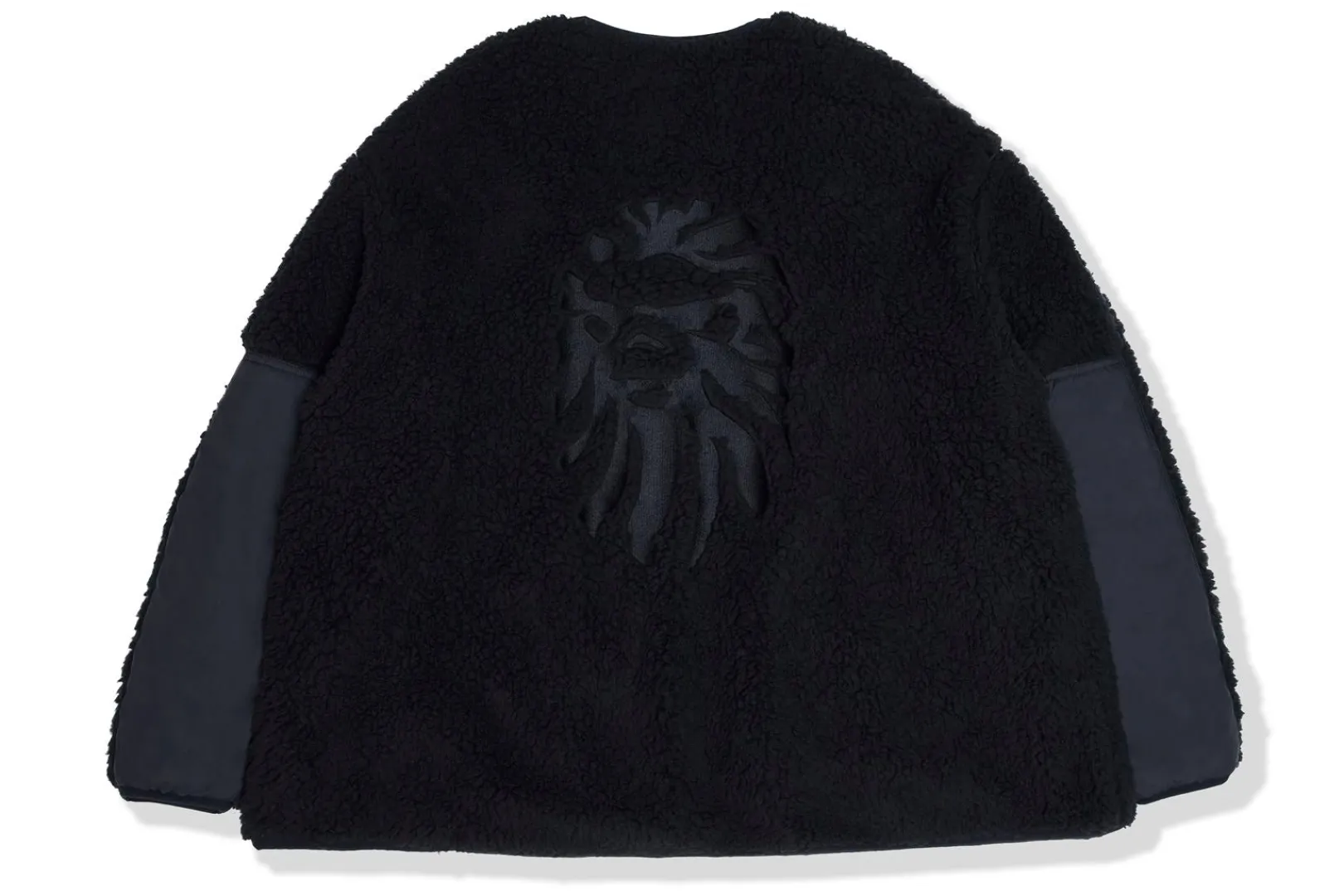 schwarze_fleecejacke_mit_reiverschluss_und_logo_von_bape_7.webp BBK Schwarze Fleecejacke mit Reißverschluss und Logo von Bape Best Sale