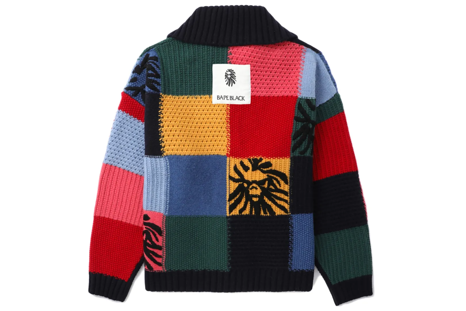 BBK SCHWARZER PATCHWORK-PULLOVER „BAPE“ MULTI Best