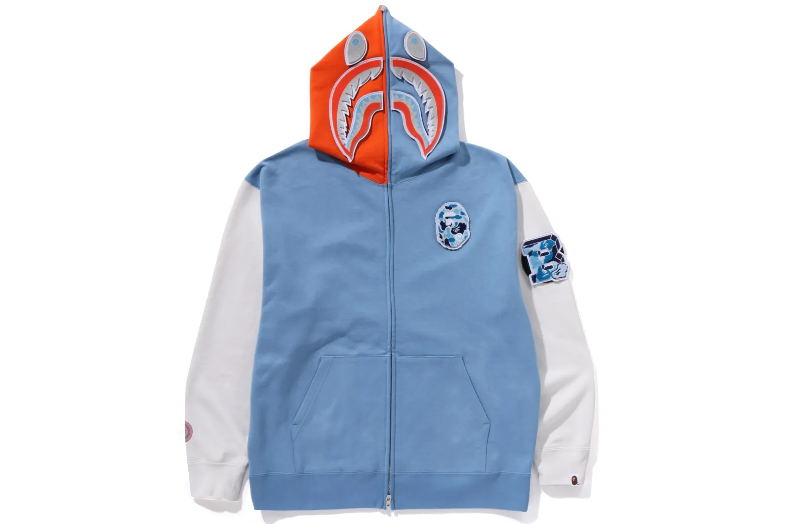 0ZX SHARK FULL ZIP HOODIE INDONESIA MENS BLUE Discount