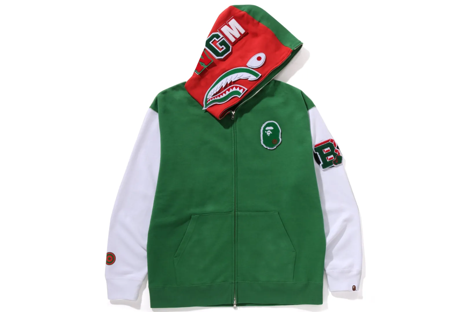 shark_full_zip_hoodie_italy_mens_1.webp 0ZX SHARK FULL ZIP HOODIE ITALY MENS GREEN Hot