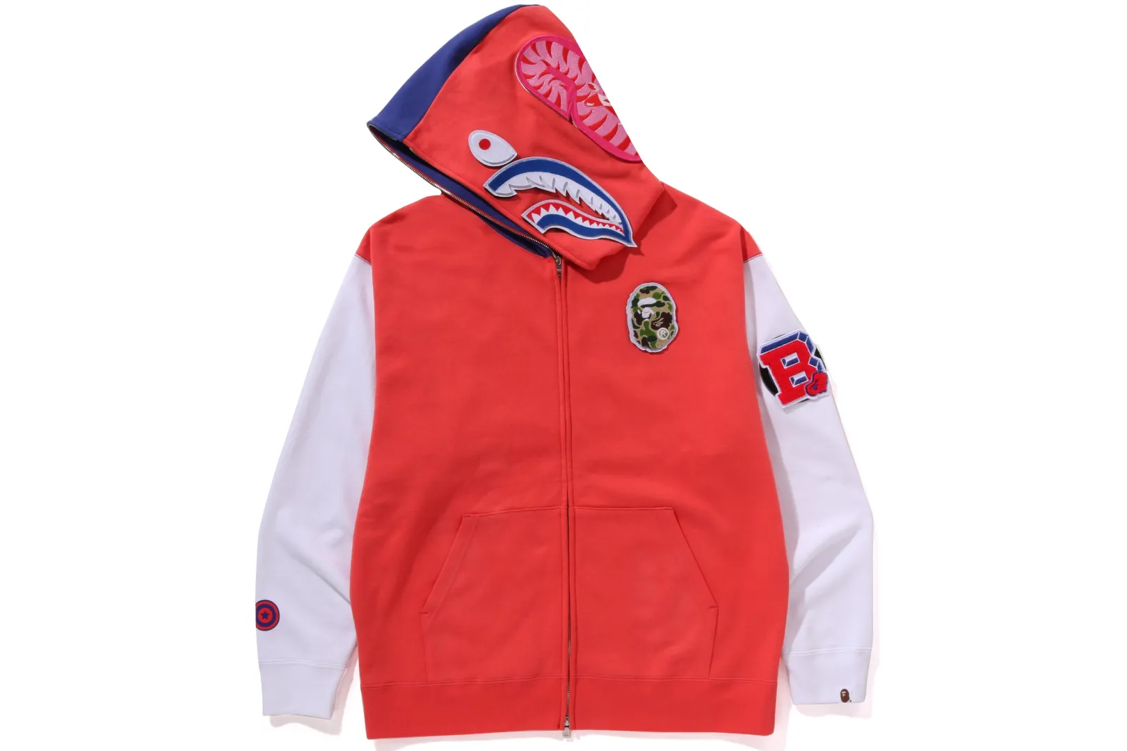 shark_full_zip_hoodie_japan_mens_2.webp 0ZX SHARK FULL ZIP HOODIE JAPAN MENS RED New