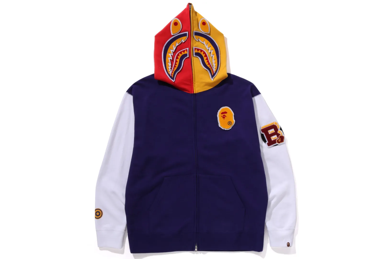 0ZX SHARK FULL ZIP HOODIE US MENS NAVY Shop
