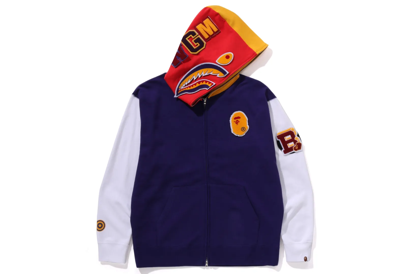 0ZX SHARK FULL ZIP HOODIE US MENS NAVY Shop