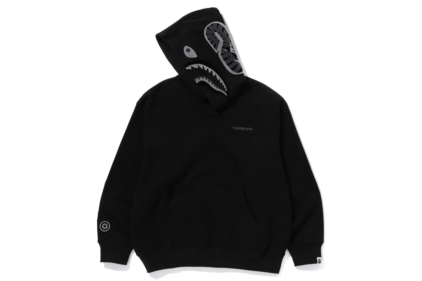 0ZX SHARK LOGO RELAXED FIT PULLOVER HOODIE MENS Best Sale