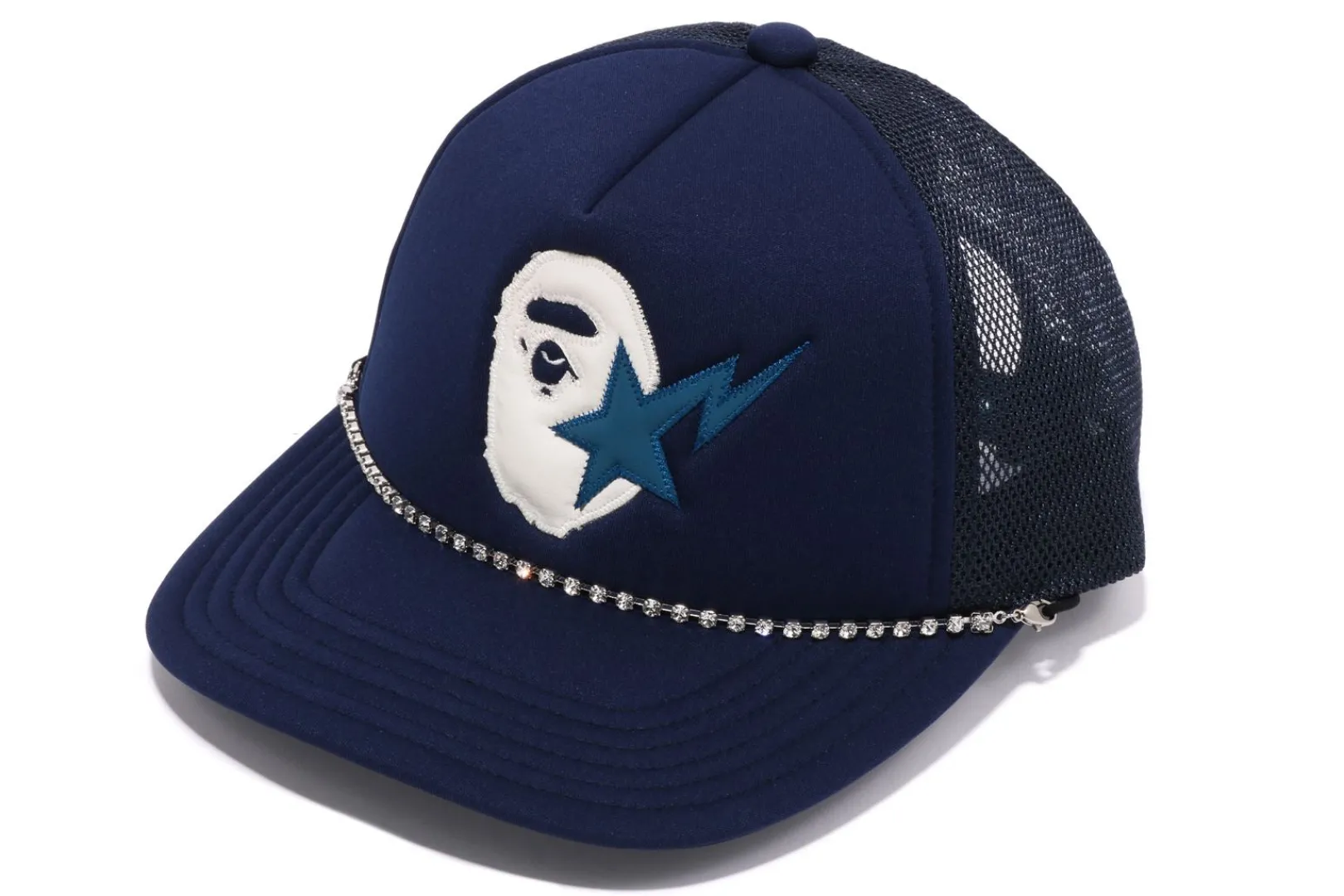sta_ape_head_leather_patched_mesh_cap_mens_4.webp 0ZX STA APE HEAD LEATHER PATCHED MESH CAP MENS Cheap